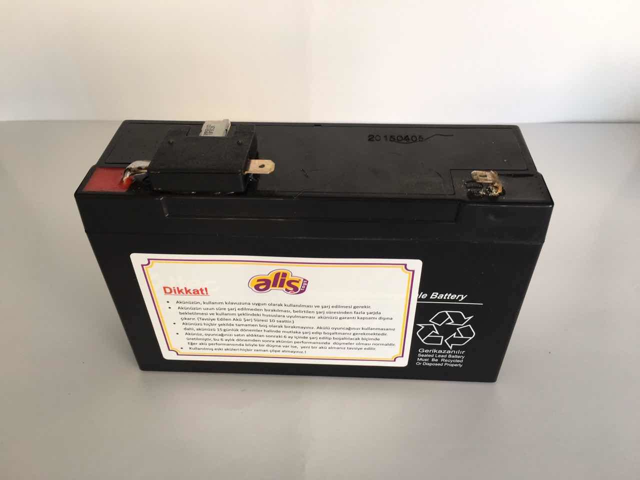 6 Volt Polis Motor Aküsü - 12 Amper